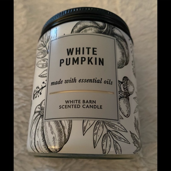 πWHITE PUMPKIN π SINGLE WICK CANDLE